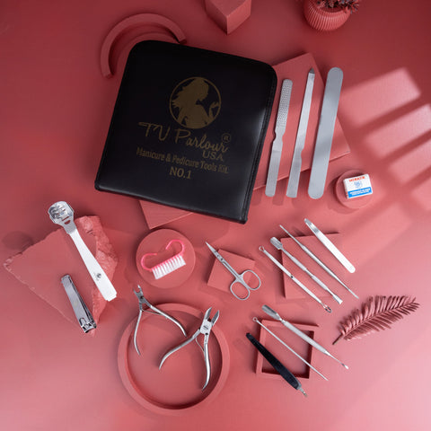 17 Pcs Professional Manicure & Pedicure Set #01 - Tv Parlour 17 Pcs Professional Manicure & Pedicure Set #01 - Tv Parlour
