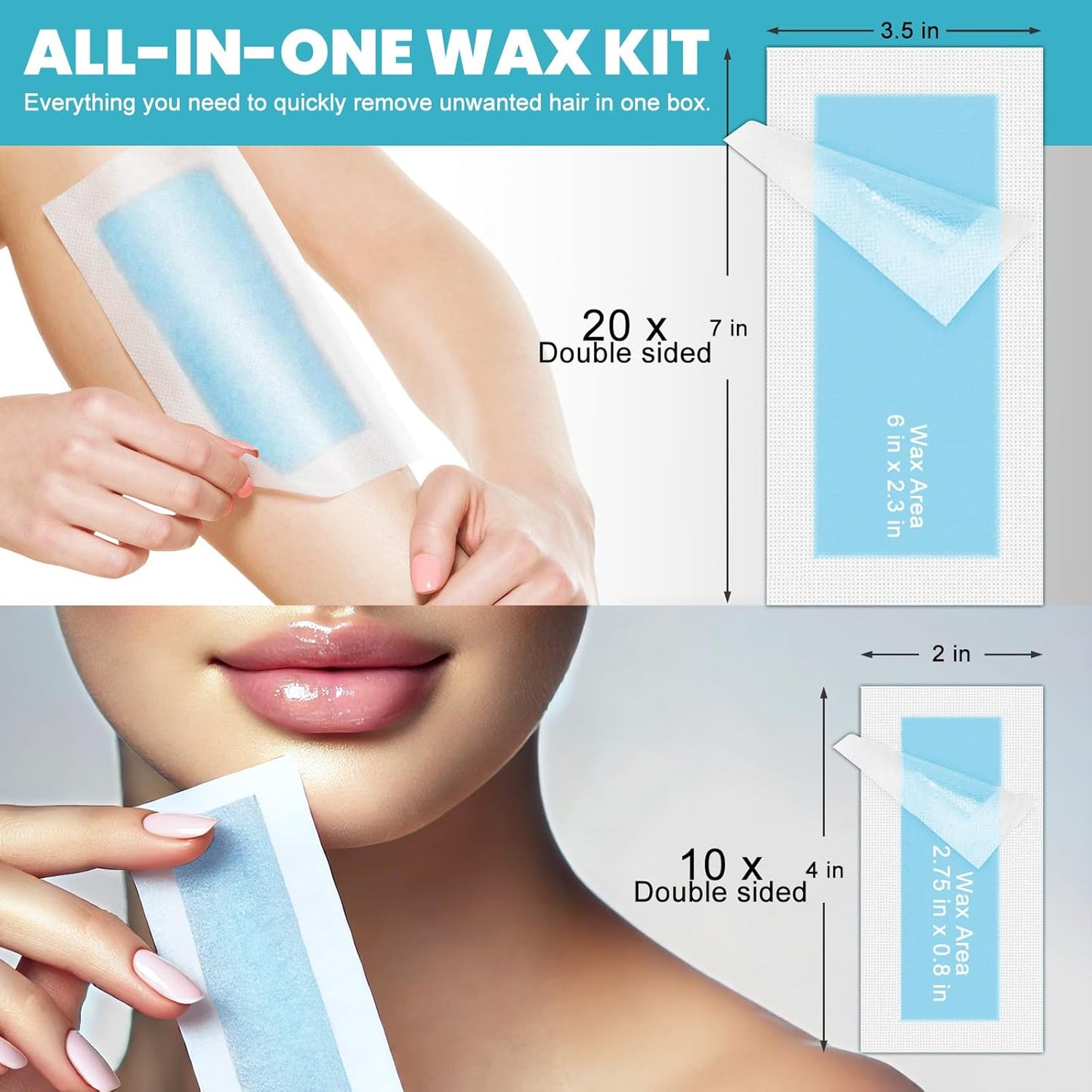 Body Waxing Strips - 20 Strips